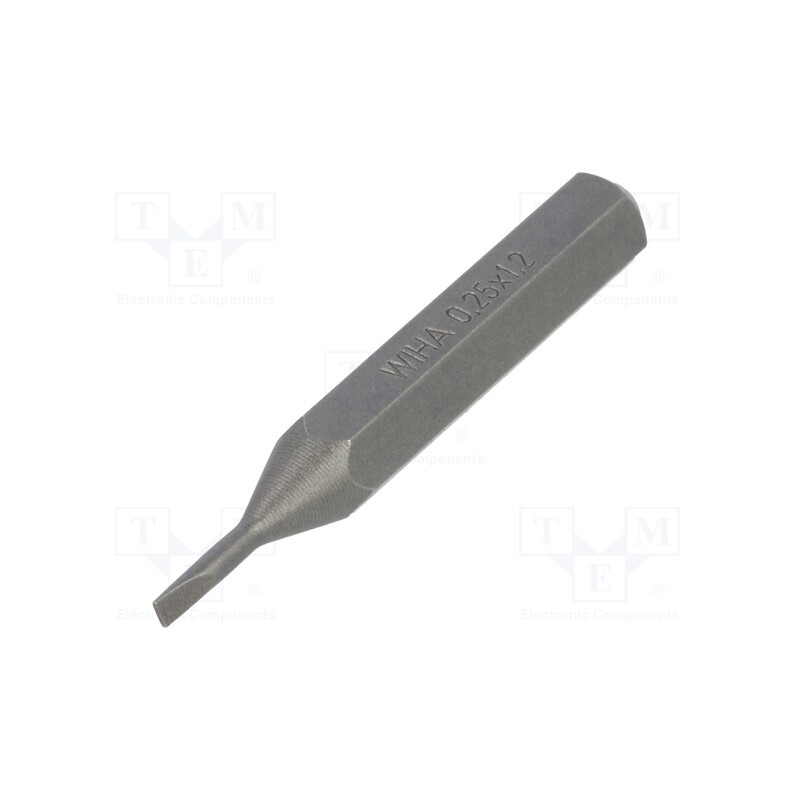1 pcs x WIHA - 40601 - Screwdriver bit, slot, 1,2x0,25mm, Overall len: 28mm, MICRO