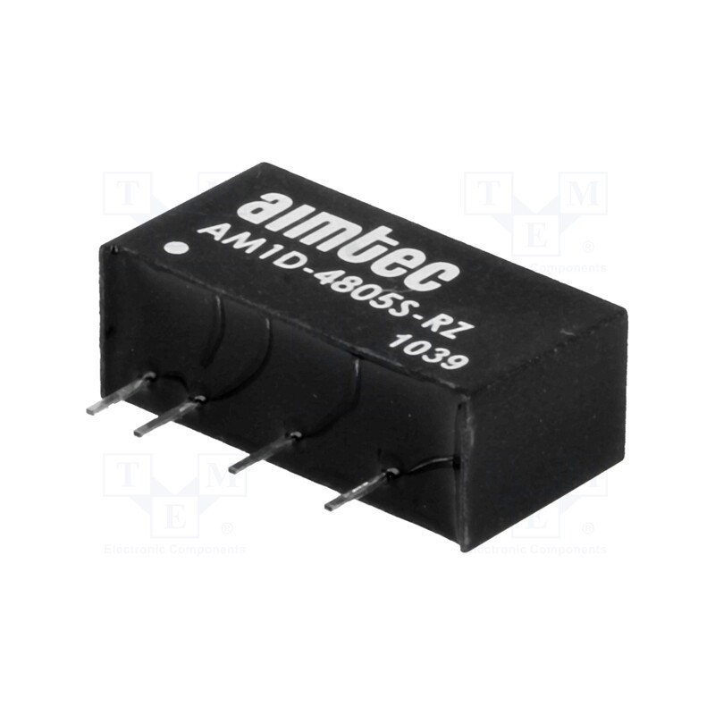 1 pcs x AIMTEC - AM1D-4805S-RZ - Converter: DC/DC, 1W, Uin: 43.6÷52.8V, Uout: 5VDC, Iout: 200mA, SIP7