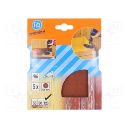 1 pcg x PG PROFESSIONAL - 344.2 - Sandpaper, Granularity: 120, Ø125mm, 5pcs.