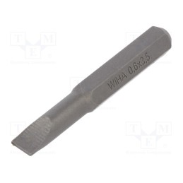 1 pcs x WIHA - 40607 - Screwdriver bit, slot, 3,5x0,6mm, Overall len: 28mm, MICRO