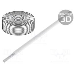 1 rol x DONAU ELEKTRONIK - 110-5 - Wire, stranded, Cu, 0.04mm2, PVC, white, 60V, 10m, 1x0.04mm2