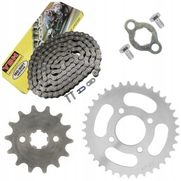 Drive set front rear sprocket chain ybn 420h atv quad kxd 50 70 90 110 125