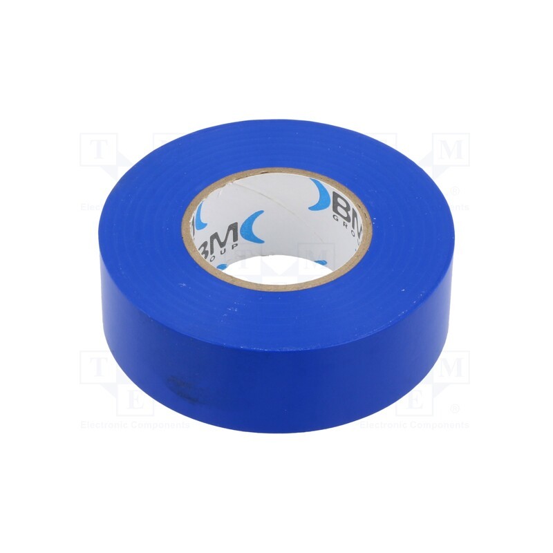 1 rol x BM GROUP - BMESB2525BL - Tape: electrical insulating, W: 25mm, L: 25m, Thk: 0.15mm, blue, 200%