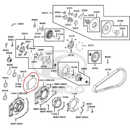 Kymco mxu 500 550 clutch cover gasket