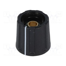 1 pcs x OKW - A2616630 - Knob, with pointer, ABS, Øshaft: 6.35mm, Ø16x15.5mm, black, A2616
