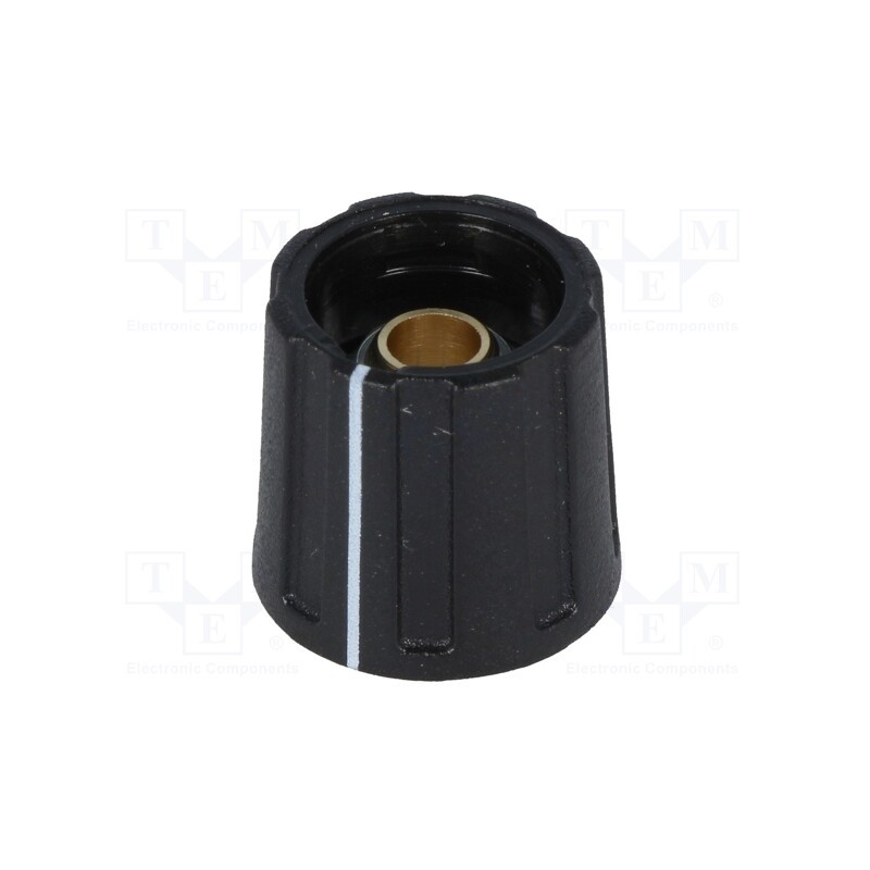 1 pcs x OKW - A2616630 - Knob, with pointer, ABS, Øshaft: 6.35mm, Ø16x15.5mm, black, A2616