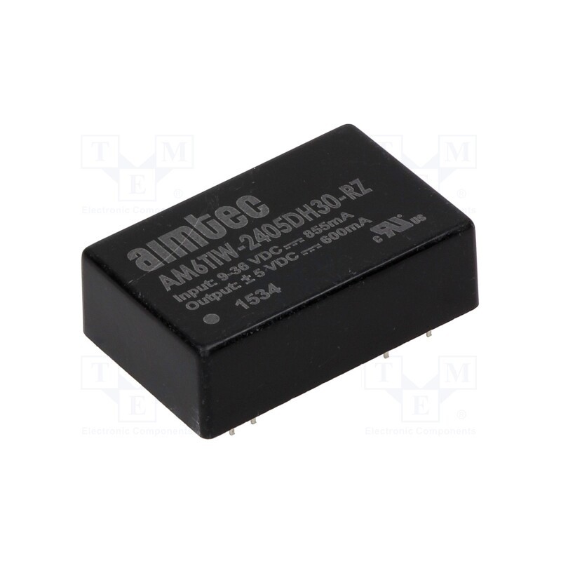 1 pcs x AIMTEC - AM6TIW-2405DH30-RZ - Converter: DC/DC, 6W, Uin: 9÷36V, Uout: 5VDC, Uout2: -5VDC, DIP24