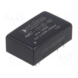 1 pcs x AIMTEC - AM6T-1212D-NZ - Converter: DC/DC, 6W, Uin: 9÷18V, Uout: 12VDC, Uout2: -12VDC, DIP24