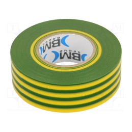 1 rol x BM GROUP - BMESB2525GV - Tape: electrical insulating, W: 25mm, L: 25m, Thk: 0.15mm, PVC film