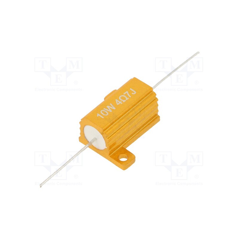 1 pcs x SR PASSIVES - AHP10W-4R7J - Resistor: wire-wound, with heatsink, 4.7Ω, 10W, ±5%, 50ppm/°C
