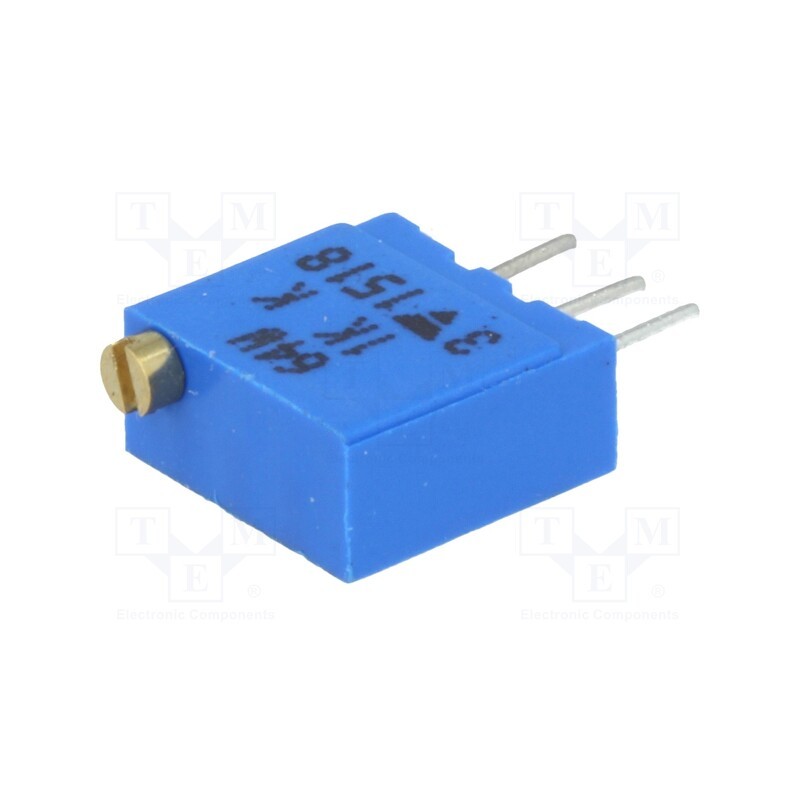 1 pcs x VISHAY - M64W102KB40 - Potentiometer: mounting, multiturn, 1kΩ, 500mW, THT, ±10%, linear