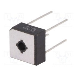 1 pcs x DC COMPONENTS - MP602 - Bridge rectifier: single-phase, Urmax: 200V, If: 6A, Ifsm: 175A