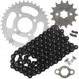 Drive set front rear sprocket 37z reinforced chain atv quad kxd 4t 110 125