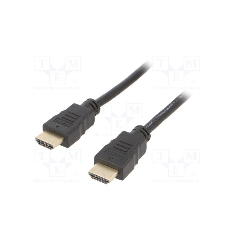 1 pcs x Goobay - 58571 - Cable, HDCP 2.2,HDMI 2.0, HDMI plug,both sides, 0.5m, black