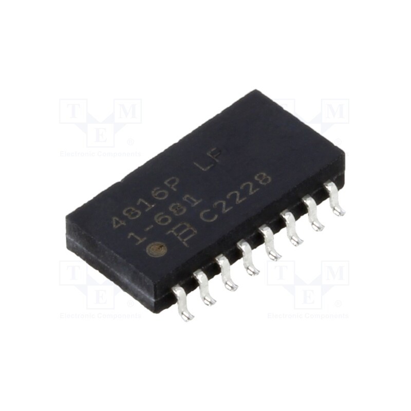 1 pcs x BOURNS - 4816P-T01-681LF - Resistor network: X, SMD, 680Ω, ±2%, 0.16W, No.of resistors: 8, 50V