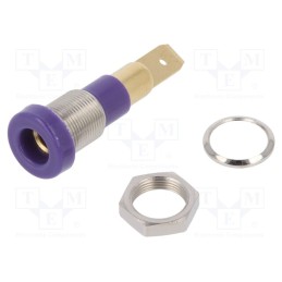 1 pcs x STu00c4UBLI - 23.0190-26 - Socket, 4mm banana, 25A, 30VAC, 60VDC, violet, screw, insulated
