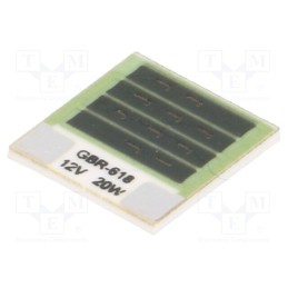 1 pcs x TELPOD - GBR-618-12-20-2 - Resistor: thick film, heating, glued, 7.2Ω, 20W, 12.7x12.7x1mm
