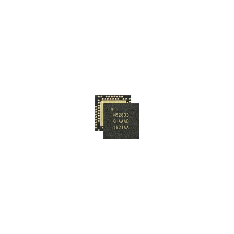 1 pcs : NRF52833-CJAA-B-R - RF System on a Chip - SoC 105 C qualified Bluetooth 5.3 SoC supporting Bluetooth Low Energy, Bluetoo