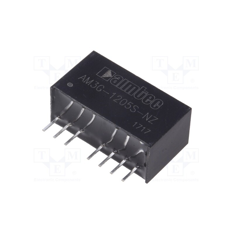 1 pcs x AIMTEC - AM3G-1205S-NZ - Converter: DC/DC, 3W, Uin: 9÷18V, Uout: 5VDC, Iout: 600mA, SIP8