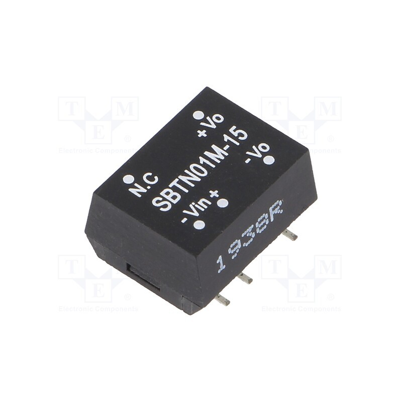 1 pcs x MEAN WELL - SBTN01M-15 - Converter: DC/DC, 1W, Uin: 10.8÷13.2V, Uout: 15VDC, Iout: 6.7÷67mA