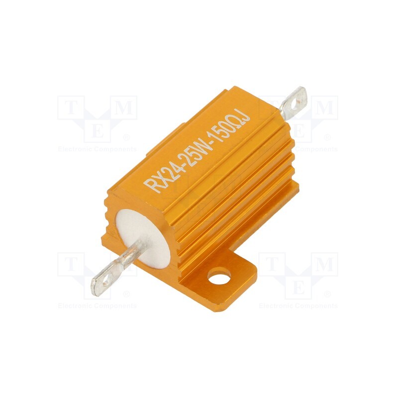 1 pcs x SR PASSIVES - AHP25W-150RJ - Resistor: wire-wound, with heatsink, 150Ω, 25W, ±5%, 50ppm/°C