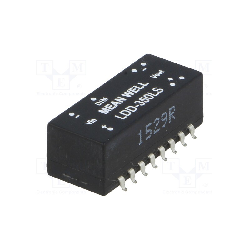 1 pcs x MEAN WELL - LDD-350LS - Converter: DC/DC, 9W, Uin: 9÷32V, Uout: 2÷28VDC, Iin: 350mA, THT, LDD