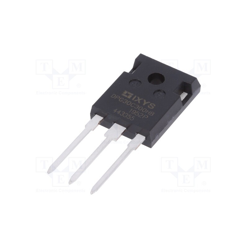 1 pcs x IXYS - DPG30C300HB - Diode: rectifying, THT, 300V, 15Ax2, , Ifsm: 240A, TO247-3, 90W