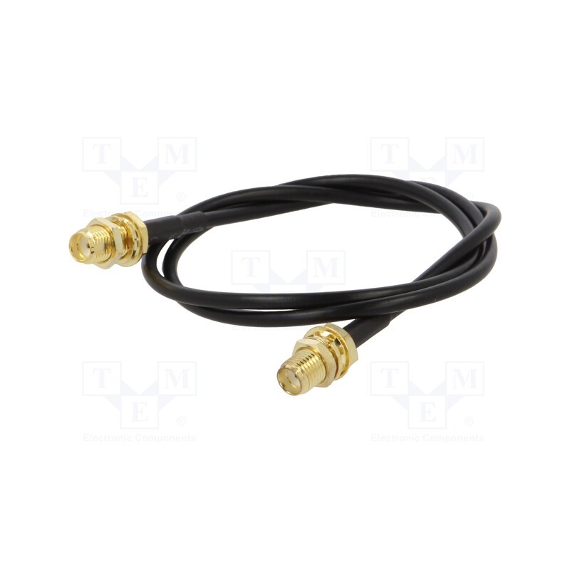 1 pcs x ONTECK - SMA-13-0.5 - Cable, 50Ω, 0.5m, SMA socket,both sides, black, straight