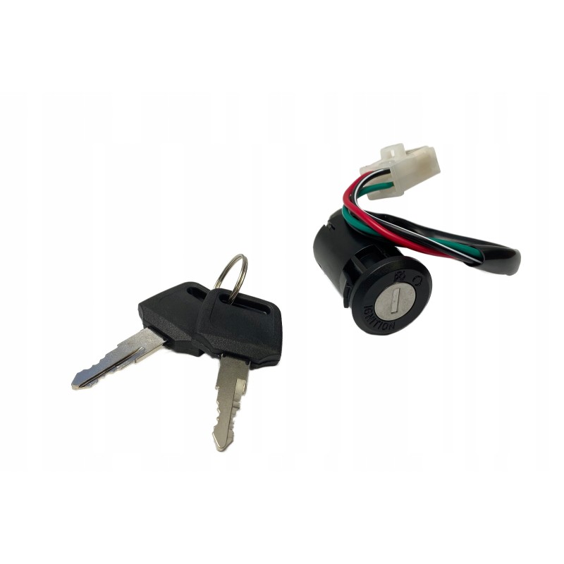 Ignition switch set, ATV 200, 4 pins, female, with keys