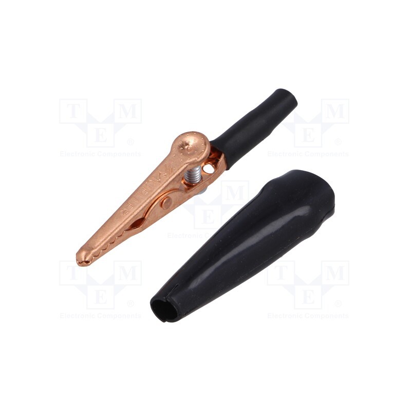 1 pcs x MUELLER ELECTRIC - BU-63C-0 - Crocodile clip, 10A, Grip capac: max.7.9mm, Overall len: 58mm