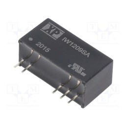 1 pcs x XP POWER - IW1209SA - Converter: DC/DC, 1W, Uin: 9÷18V, Uout: 9VDC, Iout: 111mA, SIP, 650kHz