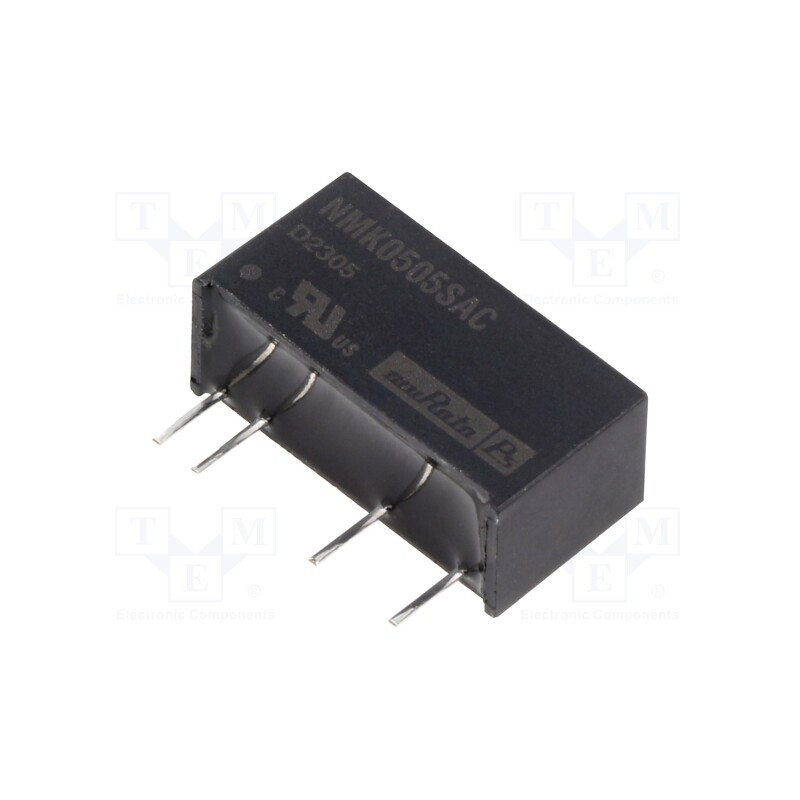 1 pcs x Murata Power Solutions - NMK0505SAC - Converter: DC/DC, 2W, Uin: 4.5÷5.5V, Uout: 5VDC, Iout: 400mA, SIP