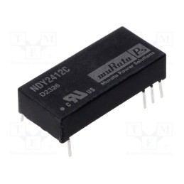 1 pcs x Murata Power Solutions - NDY2412C - Converter: DC/DC, 3W, Uin: 18÷36V, Uout: 12VDC, Iout: 154mA, DIP, THT