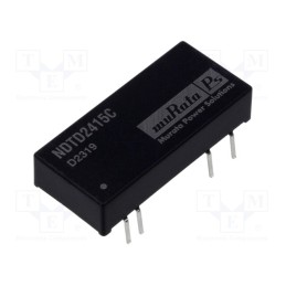 1 pcs x Murata Power Solutions - NDTD2415C - Converter: DC/DC, 3W, Uin: 18÷36V, Uout: 15VDC, Uout2: -15VDC, DIP