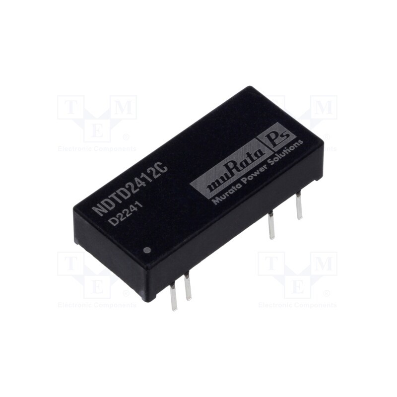1 pcs x Murata Power Solutions - NDTD2412C - Converter: DC/DC, 3W, Uin: 18÷36V, Uout: 12VDC, Uout2: -12VDC, DIP