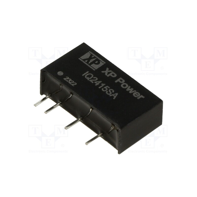 1 pcs x XP POWER - IQ2415SA - Converter: DC/DC, 1W, Uin: 24V, Uout: 15VDC, Uout2: -15VDC, Iout: 67mA
