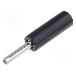 1 pcs x DELTRON - 579-0100 - Plug, 4mm banana, 10A, 50VDC, black, non-insulated, for cable