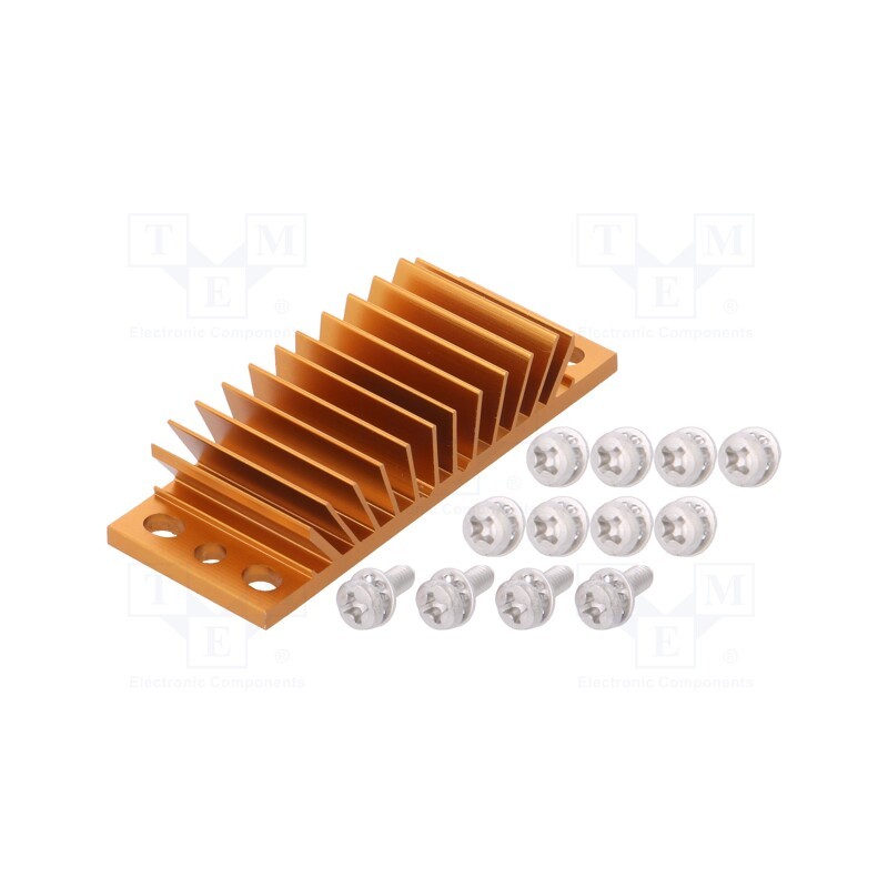 1 pcs x Advanced Thermal Solutions - ATS-1184-C1-R0 - Heatsink: extruded, grilled, BGA, golden, L: 23mm, W: 58mm, H: 11.4mm