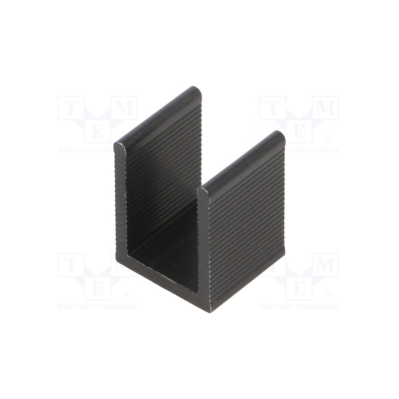 1 pcs x ALUTRONIC - PR10/11/SE - Heatsink: extruded, U, SOT32,TO126, black, L: 11mm, W: 12mm, H: 15mm