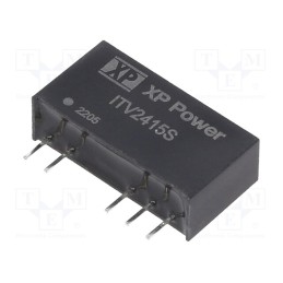 1 pcs x XP POWER - ITV2415S - Converter: DC/DC, 1W, Uin: 24V, Uout: 15VDC, Uout2: -15VDC, SIP, 50kHz