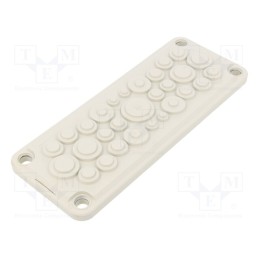 1 pcs x FIBOX - FMC 25F - Multigate grommet, elastomer thermoplastic TPE, grey, -40÷120°C