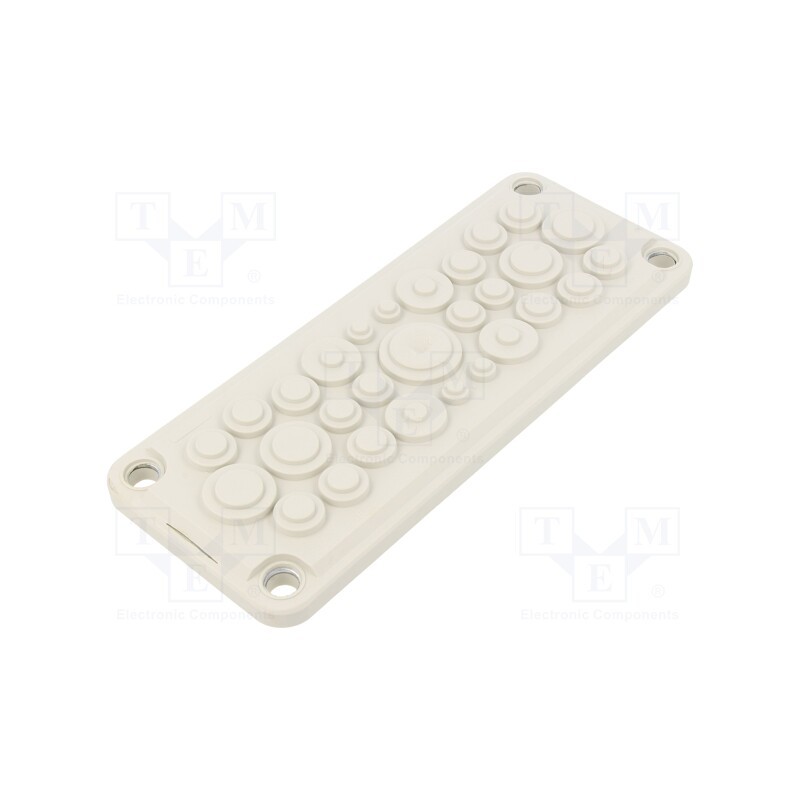 1 pcs x FIBOX - FMC 25F - Multigate grommet, elastomer thermoplastic TPE, grey, -40÷120°C