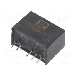 1 pcs x XP POWER - ITP0324D15 - Converter: DC/DC, 3W, Uin: 9÷36V, Uout: 15VDC, Uout2: -15VDC, SIP6