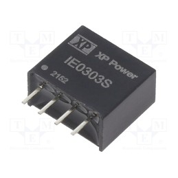 1 pcs x XP POWER - IE0303S - Converter: DC/DC, 1W, Uin: 3.3V, Uout: 3.3VDC, Iout: 300mA, SIP, THT