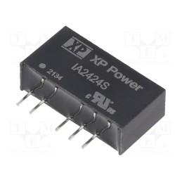 1 pcs x XP POWER - IA2424S - Converter: DC/DC, 1W, Uin: 24V, Uout: 24VDC, Uout2: -24VDC, Iout: 21mA