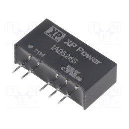 1 pcs x XP POWER - IA0524S - Converter: DC/DC, 1W, Uin: 5V, Uout: 24VDC, Uout2: -24VDC, Iout: 21mA