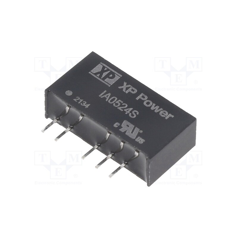 1 pcs x XP POWER - IA0524S - Converter: DC/DC, 1W, Uin: 5V, Uout: 24VDC, Uout2: -24VDC, Iout: 21mA