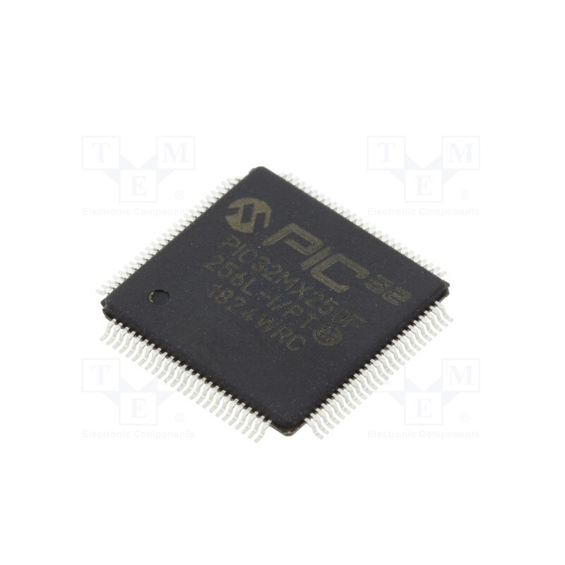 1 pcs x MICROCHIP TECHNOLOGY - PIC32MX250F256L-I/PT - IC: PIC microcontroller, 256kB, 2.3÷3.6VDC, SMD, TQFP44, PIC32
