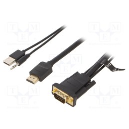 1 pcs x VENTION - ABIBF - Cable, HDMI 1.4, PVC, 1m, black, 32AWG, Core: Cu,tinned
