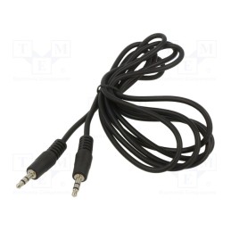 1 pcs x AKYGA - AK-AV-12 - Cable, Jack 3.5mm 3pin plug,both sides, 1.8m, black